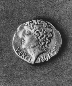 Munt met de beeltenis van Vercingetorix (72-46 v.Chr.) (metaal)
